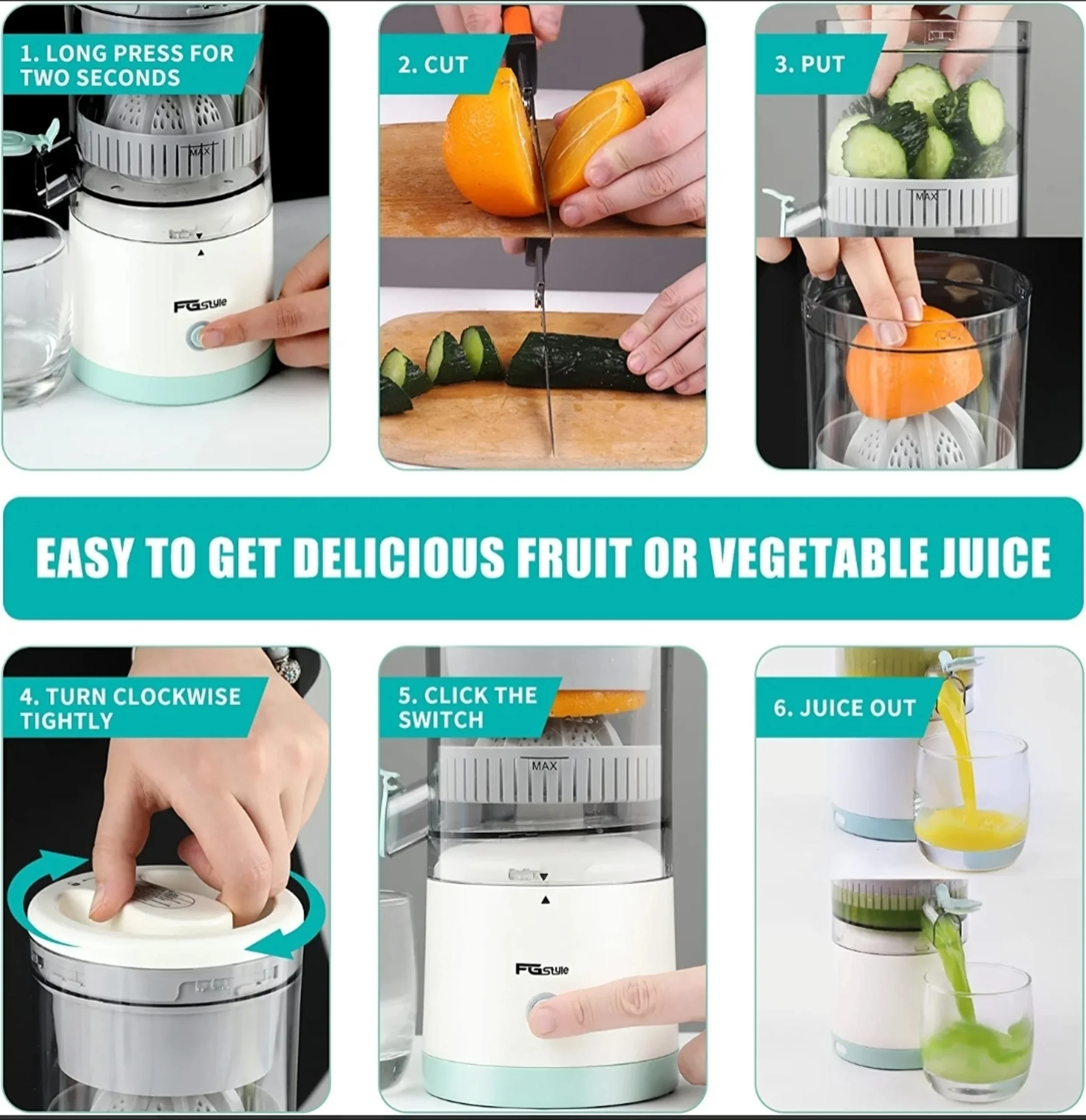 Portable USB Citrus Juicer – লেবু/ফল হাতেই কষে করতে ক্লান্ত? Citrus Juicer YZJ-001 - Image 5