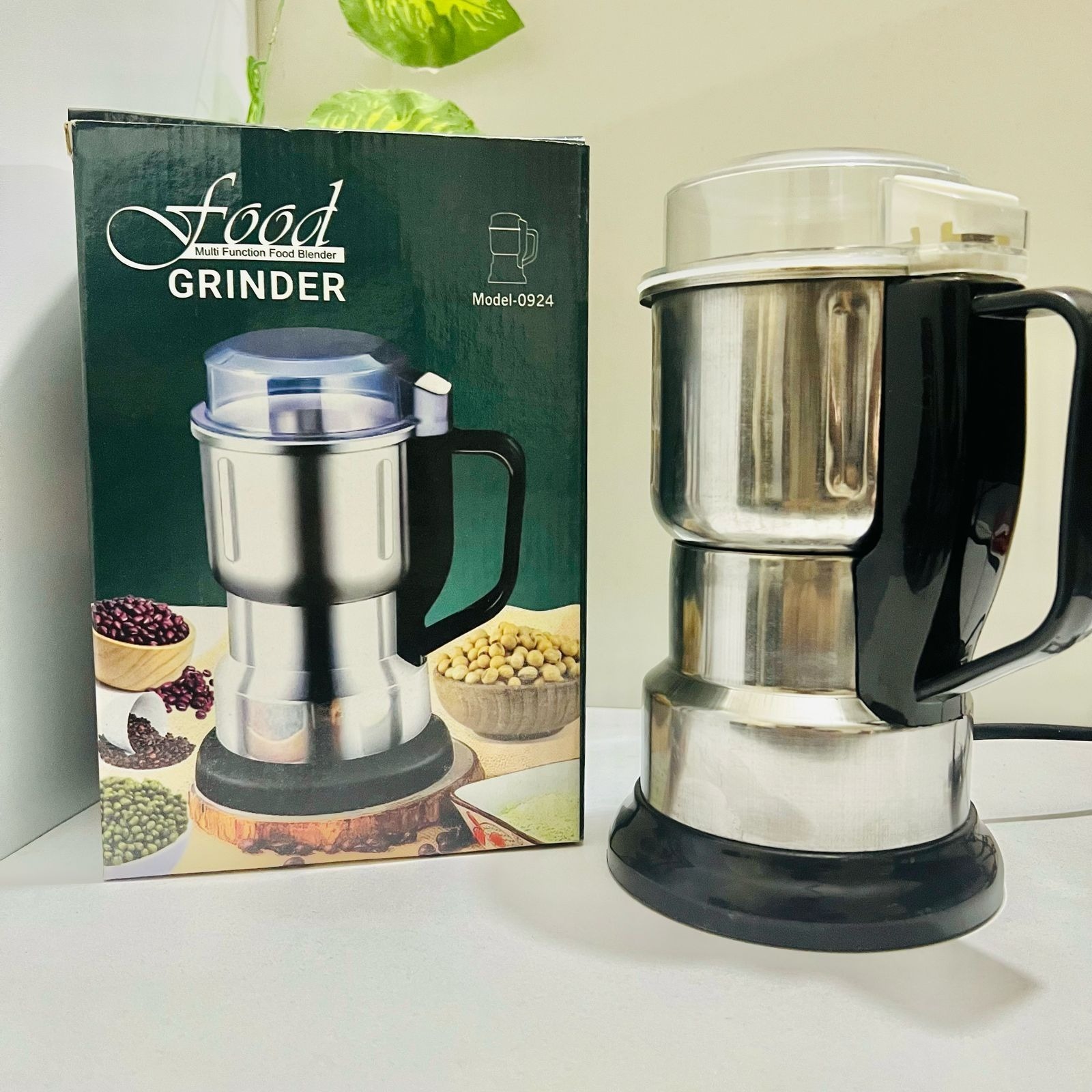 Food Grinder/ Coffee Grinder High Power Multifunctional Electric Stainless Steel Food GrinderElectric Mini Spice Grinder Add 6 Blades, Stainless Steel Grinding Fine Powder for All Kinds of Grains, Condiments, Coffee Beans - Image 6