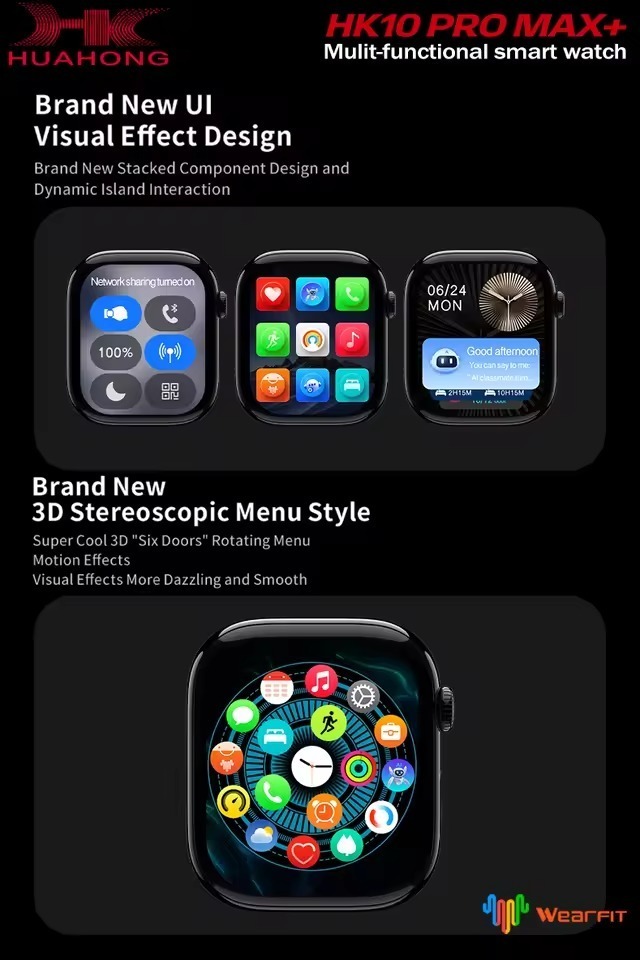 HK10 PRO MAX + Plus Smart Watch AI 4GB ROM Series 10 AOD Display Smartwatch Local Music Album Men AMOLED Bluetooth Call Sportwatch - Image 3